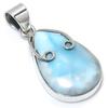 Natural Republic Larimar Gemstone 925 Solid Sterling Silver Pendant 1.50" o3s83