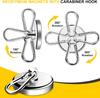 Strong Magnetic Hooks Magnetic Hooks Heavy Duty Strong Neodymium Magnets with Carabiner Hook, Magnet Hooks with Swivel for Kitch