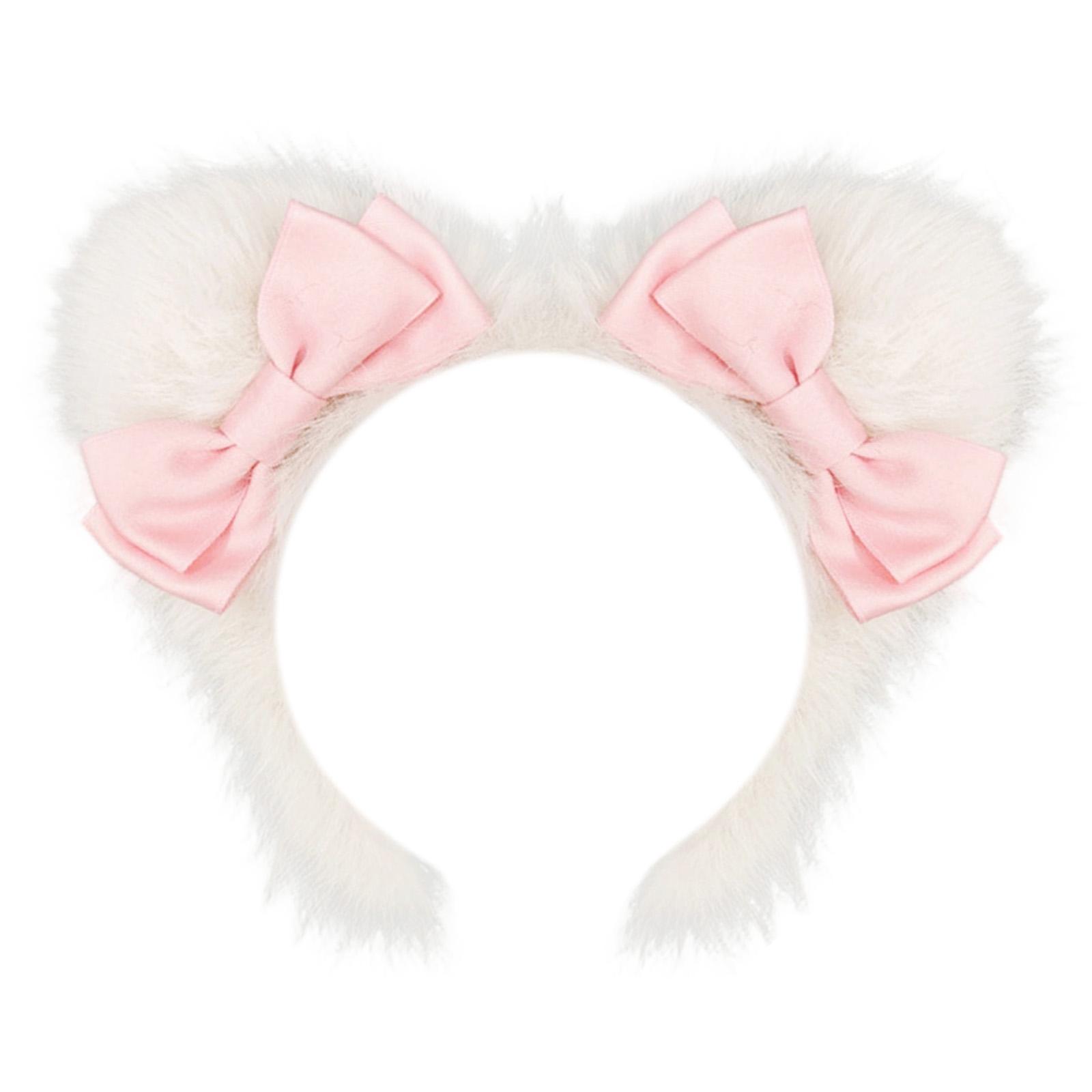 

Animal Cosplay Costume Fauxs Furs Wolf Cats Foxes Tail and Cats Ears Headbands Halloween Party Costume Accessories A
