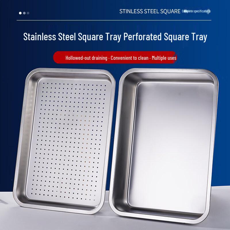 Yunduo Stainless Steel Rectangular Deep Basin and Colander Set