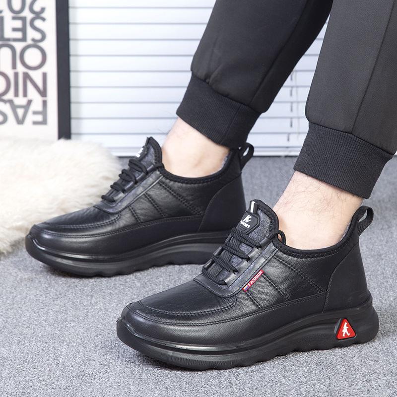 

Старые пекинские хлопковые туфли, водонепроницаемые походные туфли из кожи, мужские хлопковые туфли для папы, бархатные мужские и женские туфли того же стиля, пара, мама, женщины 45