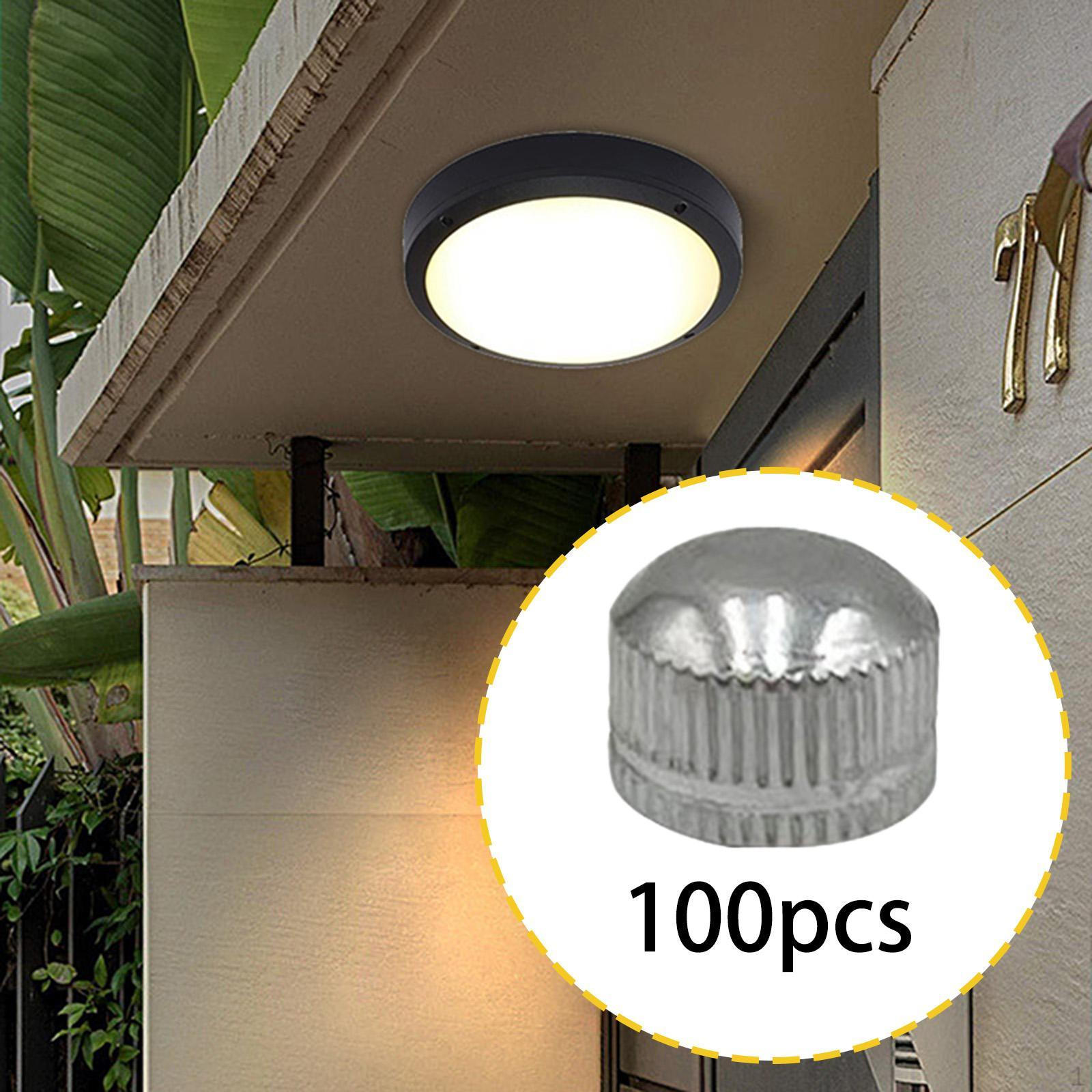 

100 штук крепежных винтов M4 для светильников, деталей ламп, крышек гаек с насечкой, настенных и подвесных серебряный