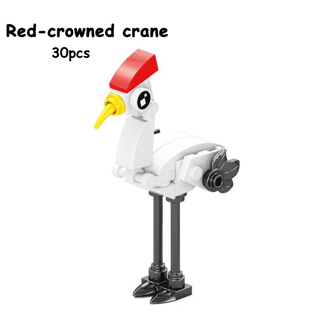Mini Birds Series Building Block Crow Swallow Peacock Hoopoe Flamingo Parrot Eagle Bricks Toys 10in1 Educational Children Gifts