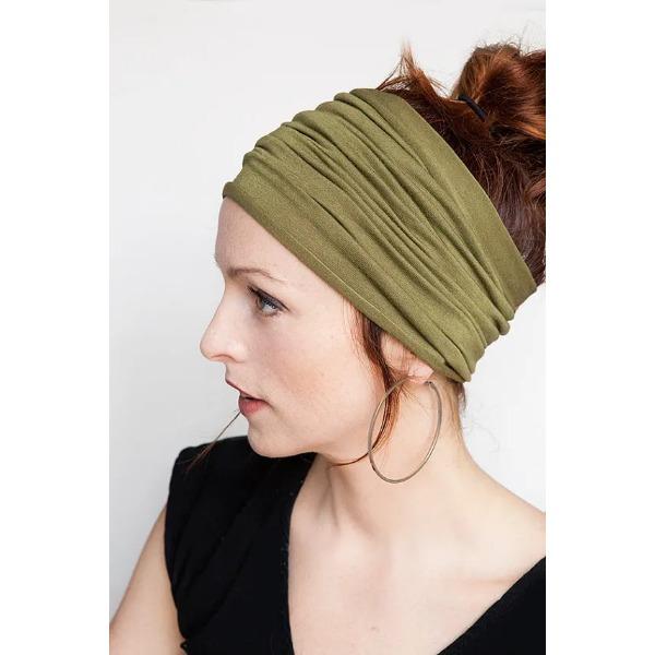 Head Neck Scarf For Women Ring Elasticity Circle Scarf Colorful Red Pink Headbands  New