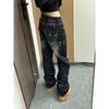 High Waist Straight Leg Jeans for Women Plus Size American Retro Loose Fit Wide Leg Trousers