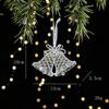 White Irregular Pendant Sequin Snowflake Bell - Elegant Christmas Tree Display