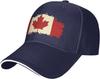 Distressed Canadian Flag Baseball Cap Polyester Casual Adjustable Summer Sun Protection Baseball Caps