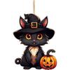 Cartoon Acrylic Colorful Cat Ornament For Holiday Tree And Auto Fun Decoration