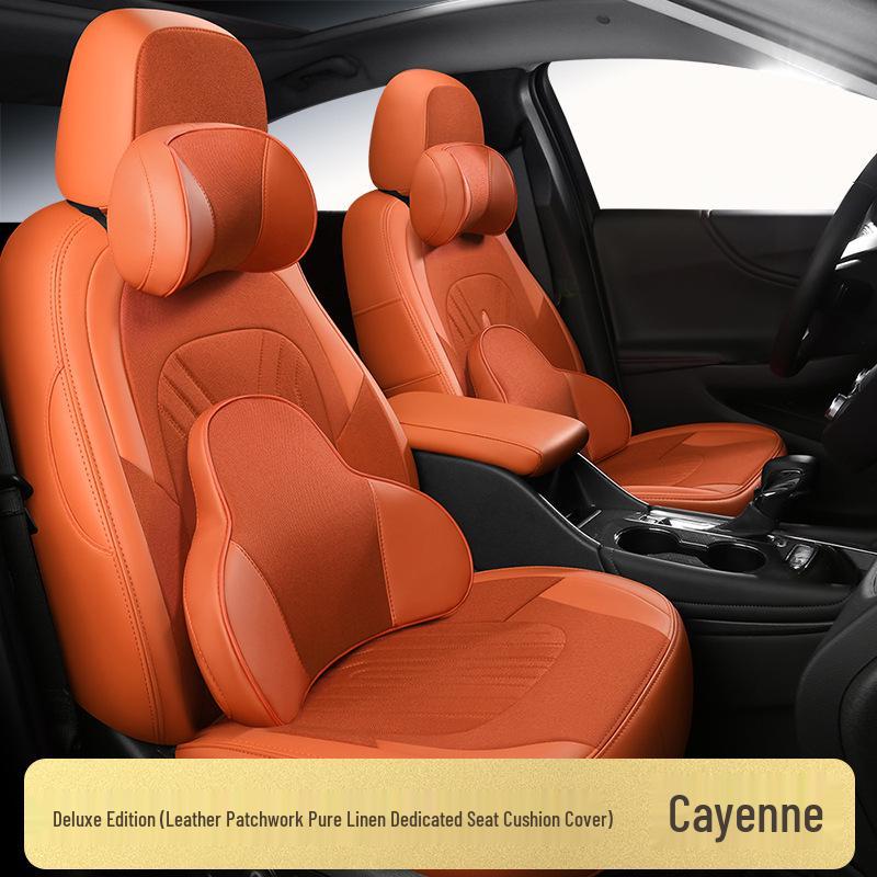 Chevrolet Malibu XL Seat Cushion: Full Surround, Leather & Linen, Four-Season Cover for 5-Seater
