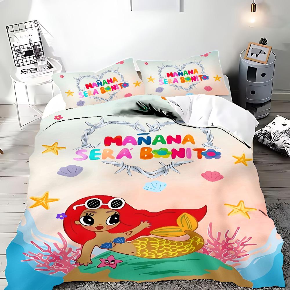 Mode Manana Sera Bonito Karol G Bettwäsche-Set mit Bettbezug und Kissenbezügen für Erwachsene und Kinder Jungen und Mädchen Schlafzimmerdekoration Geschenke