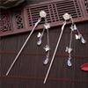 Ancient Style Chinese Classic Plate Hair Fork Hair Accessories Pearl Hair Sticks Tassel Hairpin