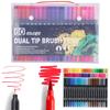 Watercolor Markers Dual Tip Brush Pens Fineliners Art Markers for Kids Adult Artist Calligraphy Hand Lettering Coloring Books Doodling Notes Writing