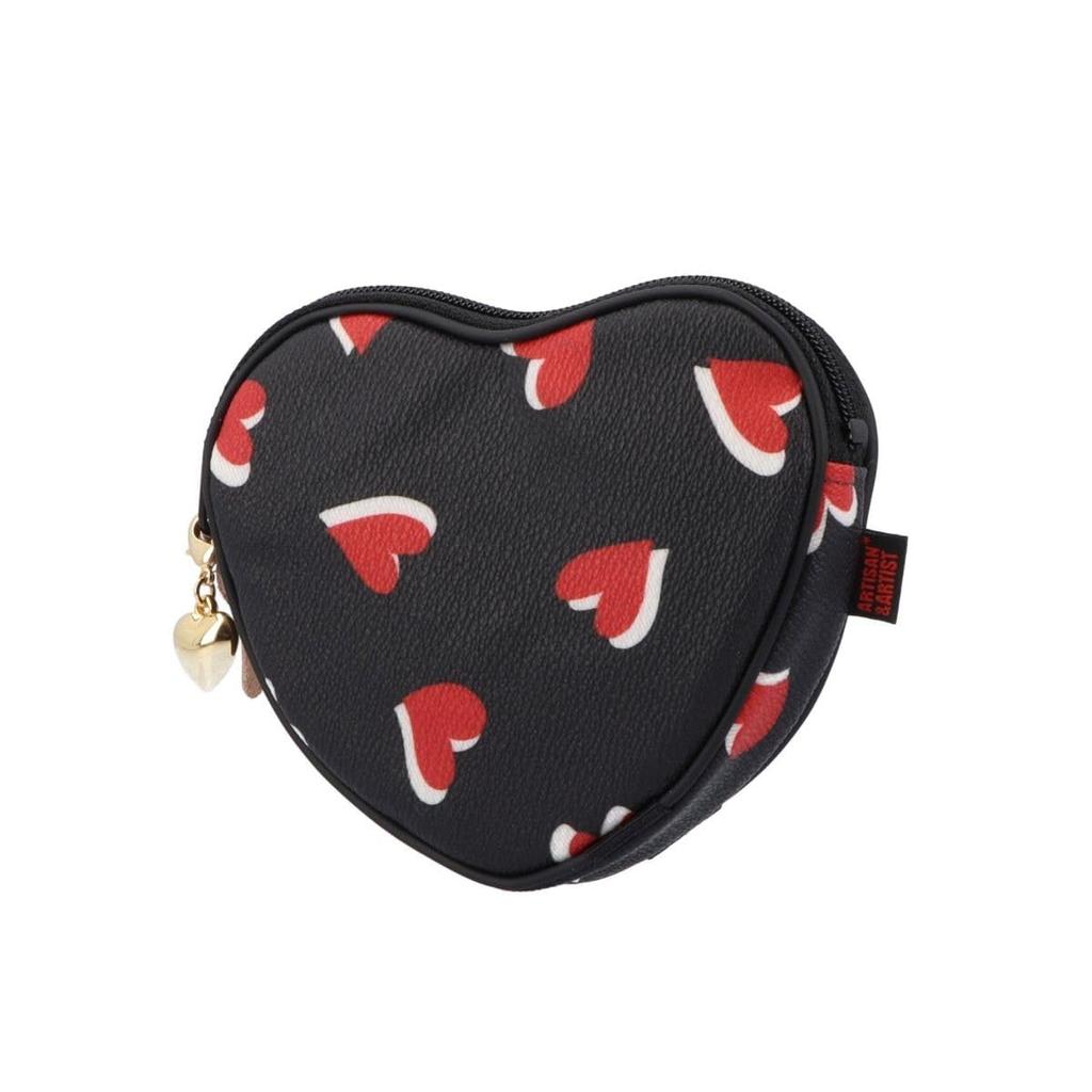 Artisan & Artist Small Makeup Pouch, Heart-Shaped, Dazzling Heart, 4OP-DH931