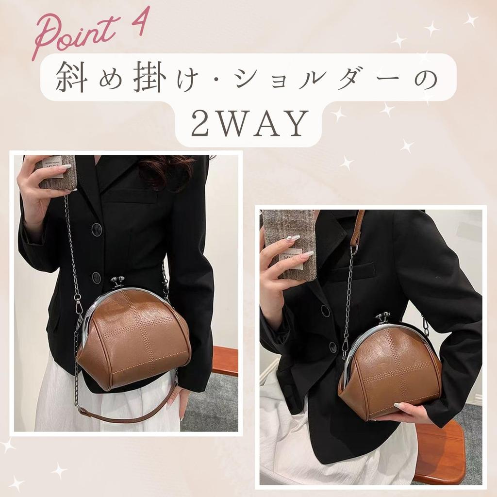 Harujio Gamaguchi Shoulder Bag, Women's, Gamaguchi Bag, Gothic Shoulder Bag, Black, Gothic Style, Mode Style, Dark, Korean Style, Stylish, Cute