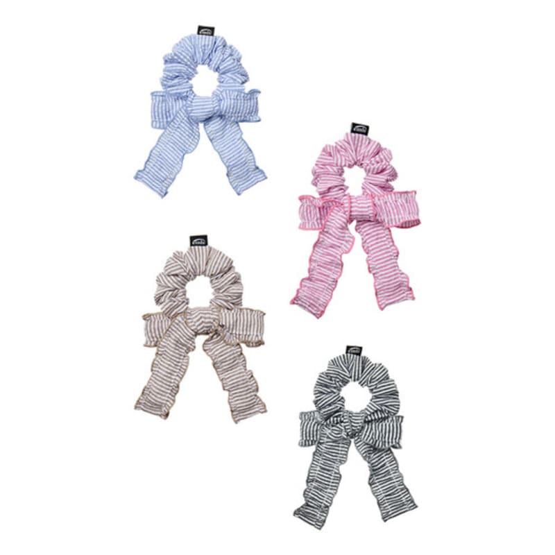 

РЕЗИНКА ДЛЯ ВОЛОС EMIS С ПОЛОСКАМИ И ОБОРОЧКАМИ SKY BLUE