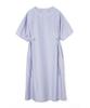 BETWEEN A AND B Waist Ribbon Stripe Long Dress [Blue]
