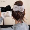 Oversized Plush Bow Hair Claw For Women Girls Sweet Hair Decorate Hair Claw Clip Soft And Warm Fur Fashion Hair Accessories