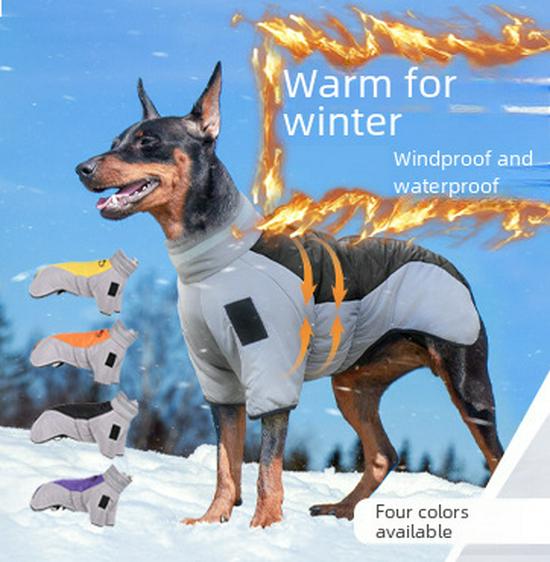 Reflective Waterproof & Windproof Dog Coat for Fall/Winter