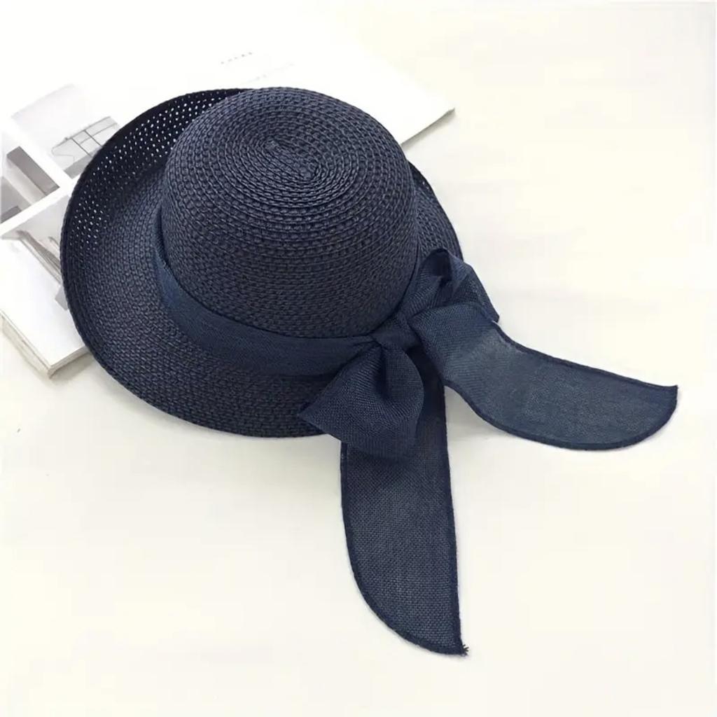Straw Hat Women's Summer Sunshade Sun Hat Seaside Sunscreen Big Edge Folding Versatile Beach Hat Women's Trendy Top Hat