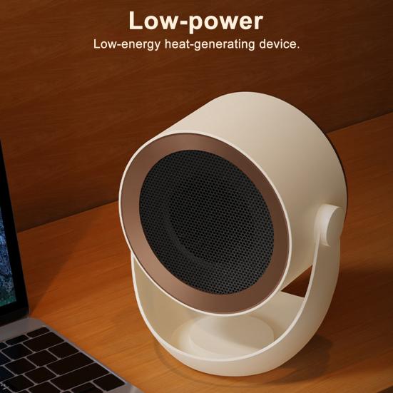 90 Degrees Oscillating Desktop Heater Portable Warmer with Dual Safety Protection Personal Space Heater for Home Office