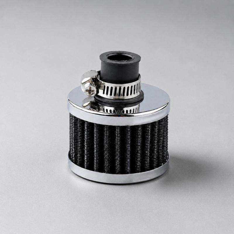 Engine Breather Filter Replacement, 12 Mm Engine Cover Filter with Metal Housing for Breather Line Service and Care