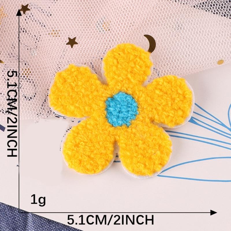 6 Stück Blumen Stickaufnäher Aufbügler Kleine Reparaturflicken Nähflicken Applikationsflicken für Kleidung Tasche