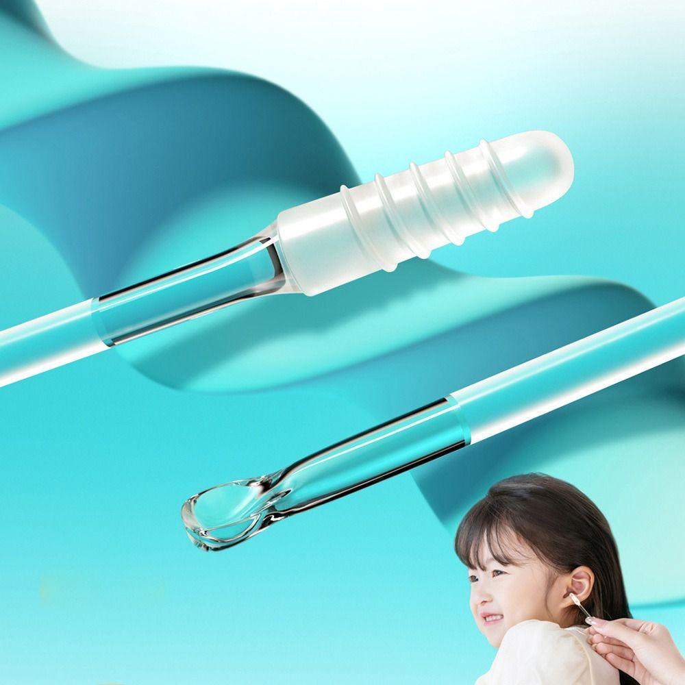 24Pcs/Box Disposable Disposable Ear Swabs Double Head Soft Sticky Ear Digger Ear Cleaner Sticky Earwax Remover Stick