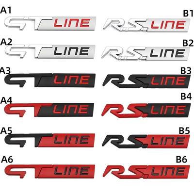 1Pc Car Metal GT RS Line Badge Emblem Decals Sticker For Logan Clio Megane 2 3 4 Captur Koleos Espace Twingo Duster Kadjar