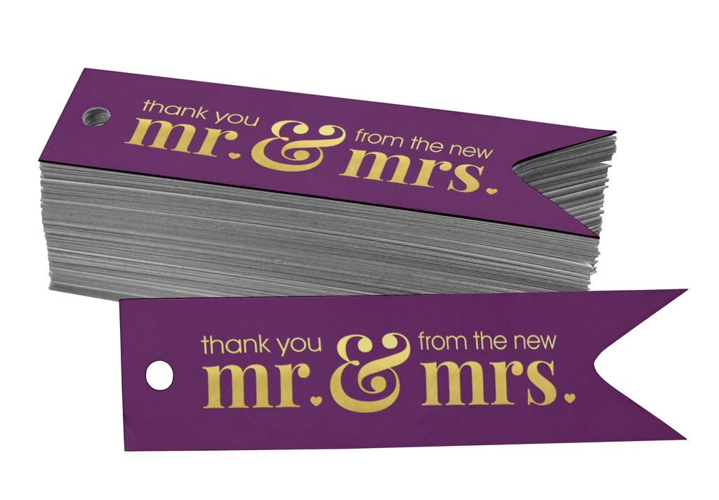 Inkdotpot Pack Of 100 Thank You From The New Wedding Favor Paper Tags Craft Real Gold Foil Hang