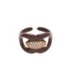Light Luxury Finger Ring Delicate Open Rings Creative Zircon Round Rings  Party