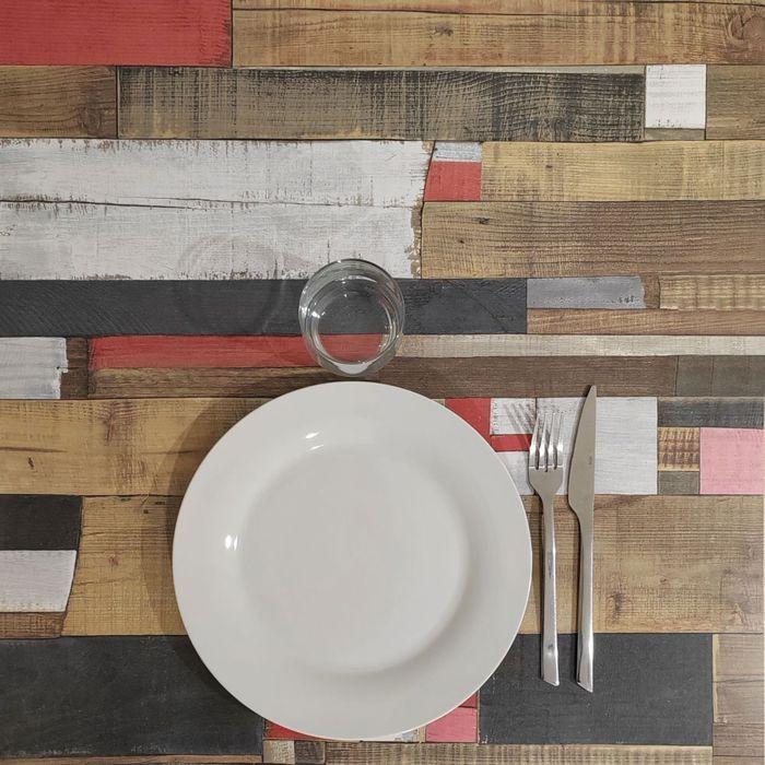 Mange-debout 60 x 60 cm - modèle Round pied blanc redden wood