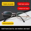 Anti-Blue Light Photochromic Folding Reading Glasses with Smart Zoom for Near, Mid, and Far Distances