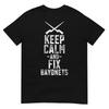 Bleib ruhig und setze den Bajonett auf Lustiger Militärhumor Vintage T-Shirt