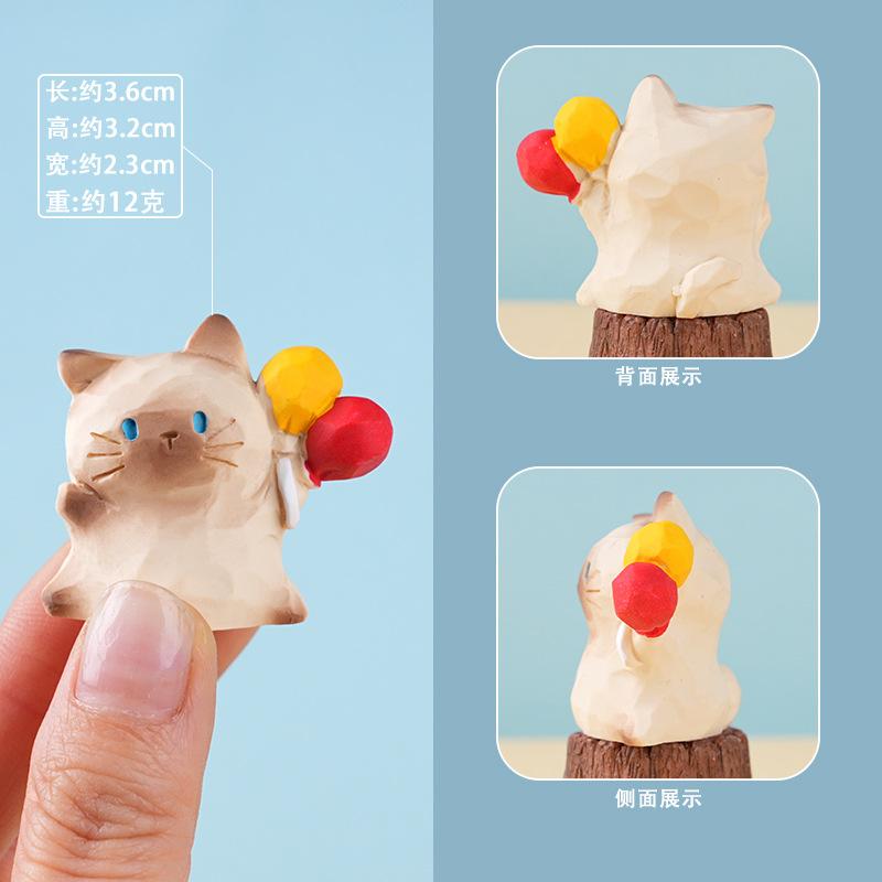 6pcsSet Cartoon Cute Cat Action Figures Creative Trendy Toys Office Home Desktop Decoration Model Birthday Surprise Gifts