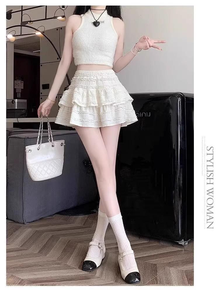 Ballet-Style Patchwork High-Waisted A-Line Midi Skirt - Slimming Spring Fashion for Women