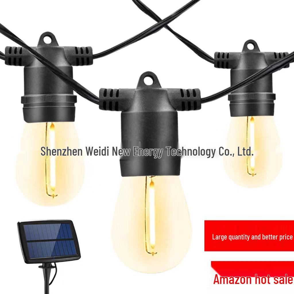 S14 Solar Garden Party String Lights - Outdoor Atmosphere & Holiday Decor