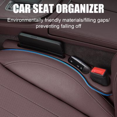 1/2Pcs Car Seat Gap Filler Organizer Easy To Install Universal Fit Car SUV Truck Multifunctional Seat Side Gap Fillers