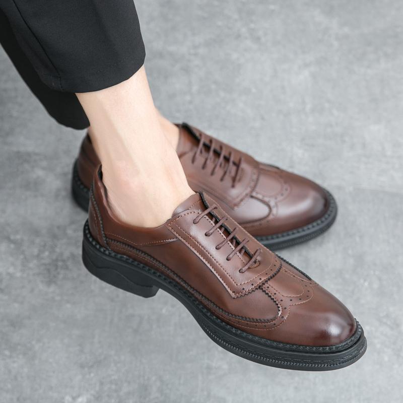 Leather Shoes For Man Genuine Leather Big Size Shoes High Quality Designer Formal Shoes Casual Shoes Fashion Business