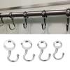 DRELD 10pcs Wardrobe Hanging Tube Pipe Rod Hooks Kitchen Pan Hook Bathroom Hook Hanger for Towel Clothes 16mm/19mm/22mm/25mm