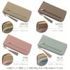 Slim Long Wallet for Genuine Stylish Cowhide Leather Greige [Blanc Pomme] Anti-Skimming Women, Leather, Wallet, L-shaped Zipper, bp-1059