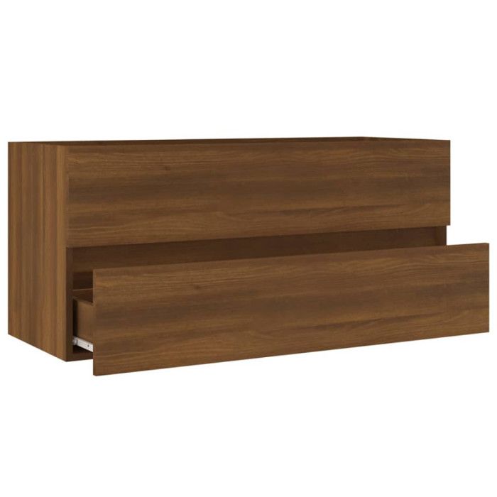 VidaXL Washbasin Cabinet Brown Oak 100x38.5x45 Cm Engineered Wood 815659