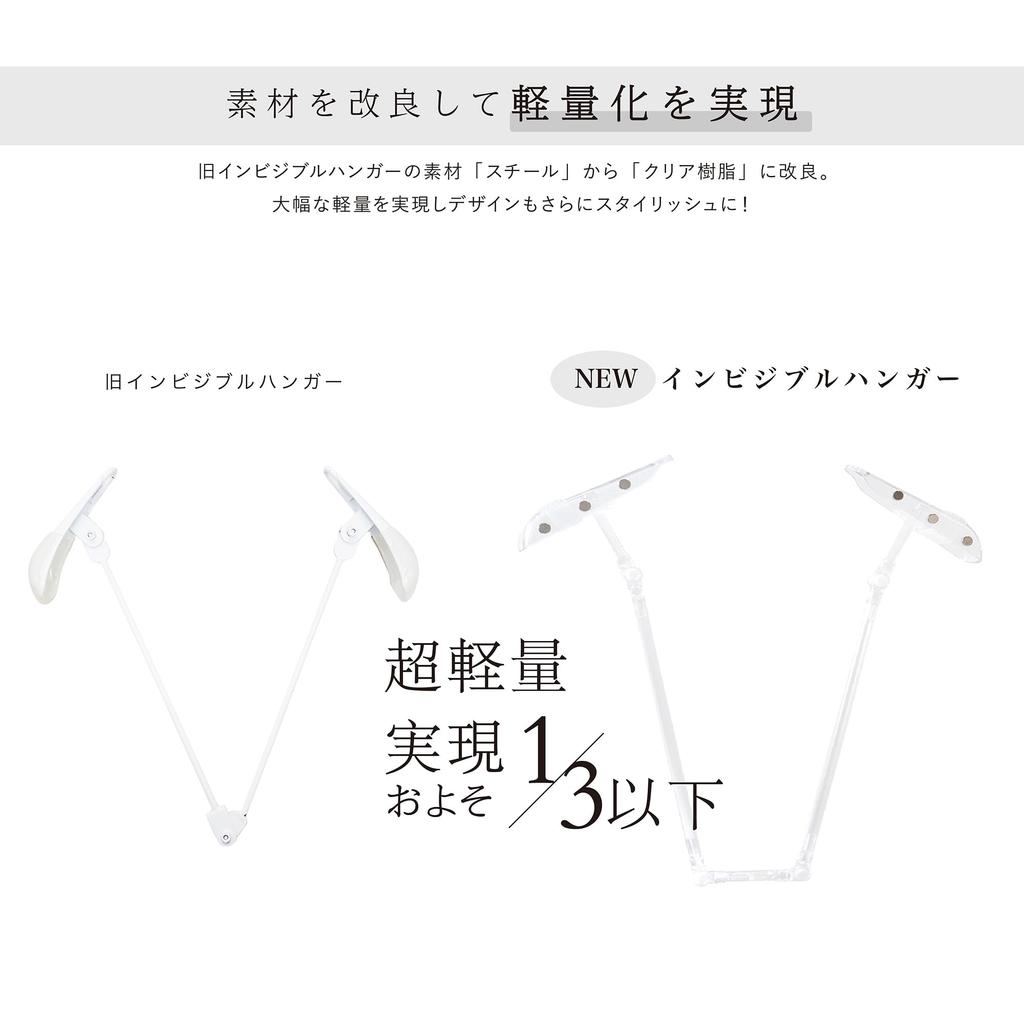 Invisible Hanger Clear for Tops Shoulder Image Image Instagram (Long Type) NIVS-TP210L-CL / Processing, Editing, Photography, Apparel, Wear, Hangers,