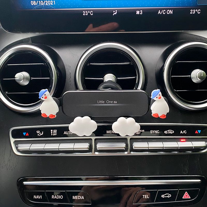 Car Mobile Phone Holder 2021 New Model Cute Cartoon Air Vent Creative Car Navigation Support Stand for Women