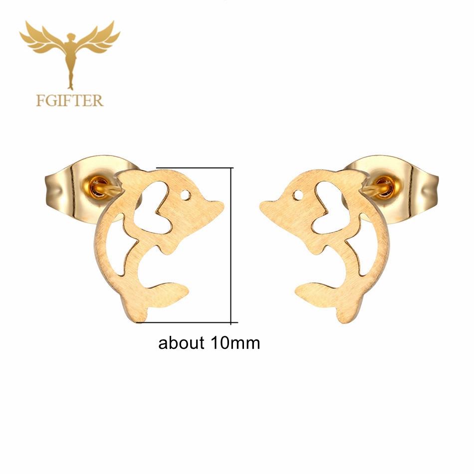 12 Pair Marine Animal Earrings for Women Sea Turtle Shell Starfish Dolphin Penguin Fish Stainless Steel Ear Studs Summer Zircon