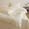 100-Piece Luxury Cotton Satin Bedding Set – Solid Color Duvet Cover with Xinjiang Long-Staple Cotton Sheets.