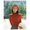 M hat women's autumn and winter versatile short-brimmed top hat woolen flat edge big head circumference hat French flat top hat men's short hair