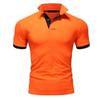 Men's Tee Casual Polo Short Sleeve T-shirt Solid Color Sports Top Man Lapel White Black Polos Shirts