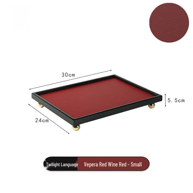 Luxury Rectangular Leather Tray for Aromatherapy and Jewelry