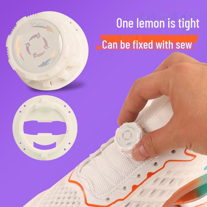 Rotating Button Elastic Shoelaces – Easy, Fast, Lazy Fit for Kids' Sports Shoes