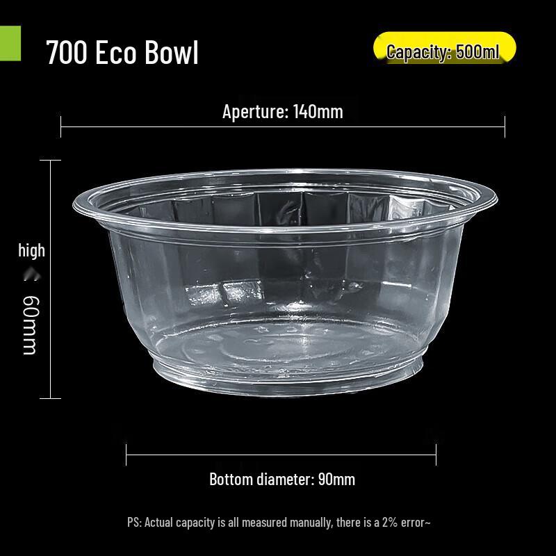 

Saikeyou Clear Round Disposable Plastic Bowl